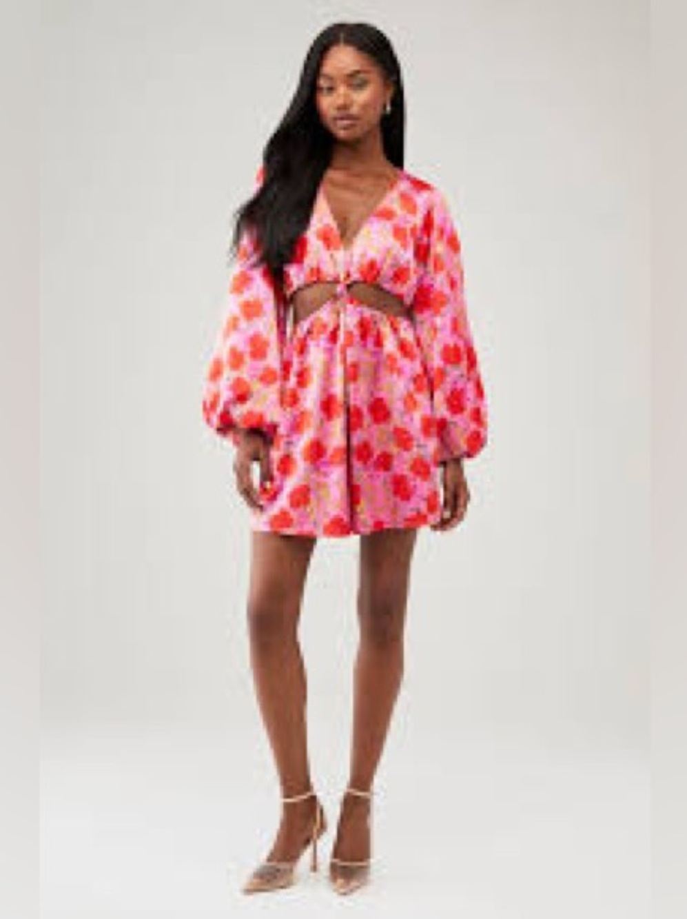 Women's Show me your MuMu Cristina mini dress pink floral size small